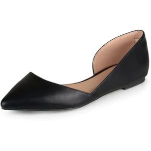 Journee Collection Womens Regular and Wide Width Pointed Toe Cut-Out Flat